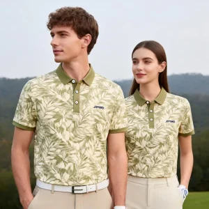 Custom Logo Men’s Golf Apparel Jersey Oversized Graphic 100% Cotton Dry Fit Breathable Printed Vacation for