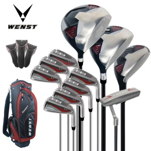 Custom Logo Mens Right Hand Forged Full Golf Clubs Set with Rubber Grip Golf Bag Headcover Accessories