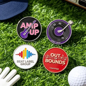 Custom Logo Metal Magnet Golf Ball Marker Pins Cap Clip Hat Clips Soft Enamel Pin