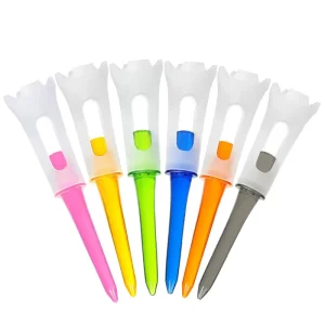 Custom Logo Mixed Color Plastic Golf Tees 83mm Length Bulk Packed Customizable