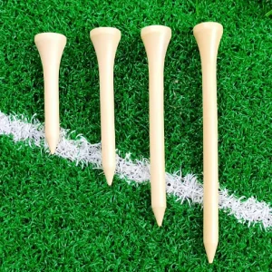 Custom Logo Natural Color Wooden Bamboo Golf Tees 42 54 70 83mm Durable Anti Aging Golf Training Aids