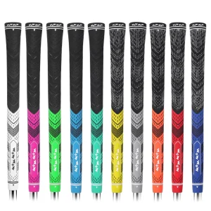 Custom Logo Non Slip Rubber Golf Wood Iron Grip Golf Club Grip Standard Midsize Cored Golf Grips