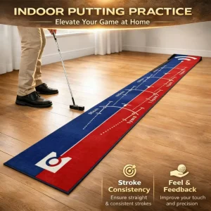 Custom Logo Nylon Polyester Golf Putting Mat for Golf Putting Exercise Golf Strike Mat for Indoor Practice