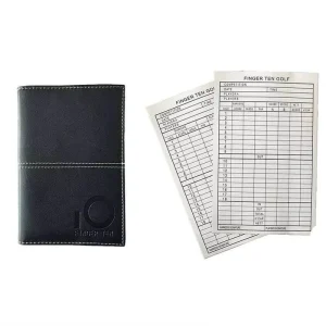 Custom Logo Outdoor Portable PU Leather Deluxe Golf Score Card Holder With Score Sheets
