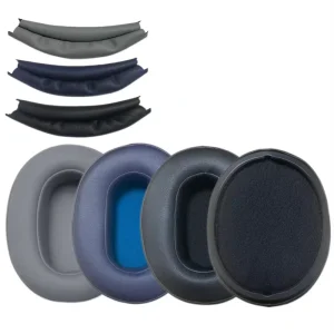 Custom Logo PC Accessory Set for SONY WH XB900N Headphones Over Ear Cups Headband Sponge Covers