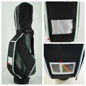 Custom Logo PU Leather Golf Bag Durable Lightweight Portable Golf Cart Bag Waterproof