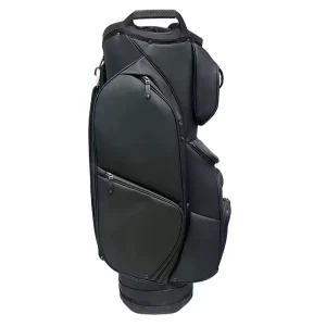 Custom Logo PU Leather Golf Cart Bag with Waterproof Staff Bags Attachment Fashionable Portable and Durable Golf Gear