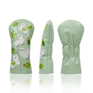 Custom Logo PU Leather Golf Head Covers 460CC Golf Driver Head Cover Stuffed Velvet Golf Head Cover
