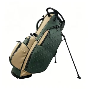 Custom Logo PU Waterproof Leather 14-Way Golf Stand Bag