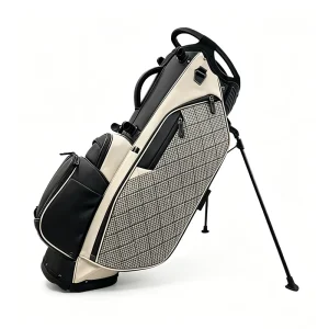 Custom Logo PU Waterproof Leather Golf Stand Bag Lightweight 14-Way Access for Sports
