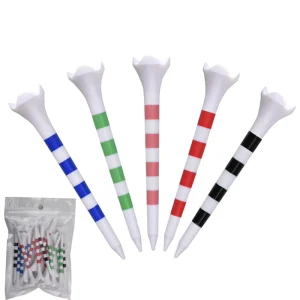 Custom Logo Plastic Golf Tees 3 1/4 Inch 4 Claws Multiple Color Plastic Golf Tees