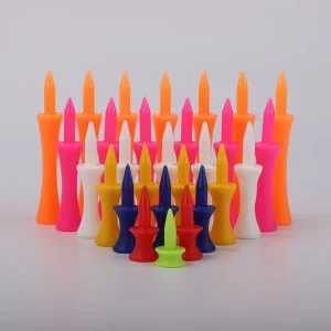 Custom Logo Plastic Golf Tees 4 Prong Unbreakable Reusable Multi Color Bulk Order Factory Direct Price