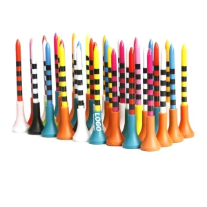 Custom Logo Plastic Golf Tees 83mm with Soft Rubber Head Durable Golf TEE for Driving Range Promotional Giveaways