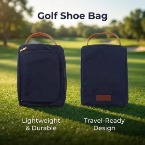 Custom Logo Polyester Sports Shoe Bag Portable Reusable with Zipper Closure Golf Shoe Bag