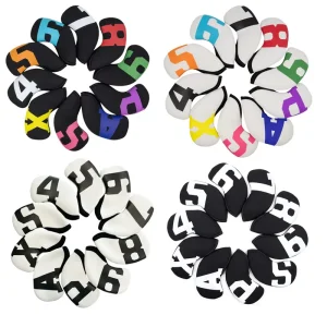 Custom Logo Printed Neoprene Golf Iron Headcover Sets Waterproof Logo Display on Iron Heads