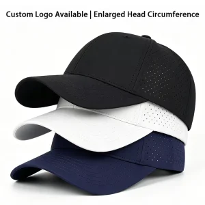 Custom Logo Quick Dry Gorras Deportivas Para Hombre Laser Cut Hole Perforated Snapback Cap Performance Golf Baseball Hats