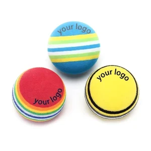 Custom Logo Rainbow Stripe EVA Foam Golf Practice Ball 42mm Soft Sponge OEM Indoor Training Gift Set