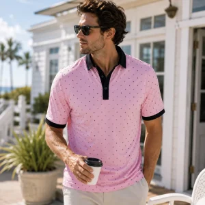 Custom Logo Sport Lightweight Summer Golf Polo Quick Dry Athletic Fit Casual Polo Vacation Ready Apparel