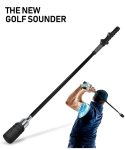 Custom Logo Stainless Steel Left handed Golf Swing Trainer with Sound for Beginner Golfers Warm Up Stick Training Aid