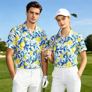 Custom Logo Unisex Golf Polo Shirt Lightweight Performance Anti UV Windproof Breathable Four Way Stretch Golf Apparel