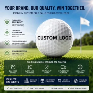 Custom Logo Urethane Golf Balls Personalized Promotional Bulk Durable Eco Friendly High Velocity Tournament Grade