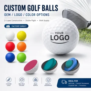 Custom Logo Urethane Golf Balls Professional High Velocity Durable Tournament Grade Bulk Eco Friendly Portable