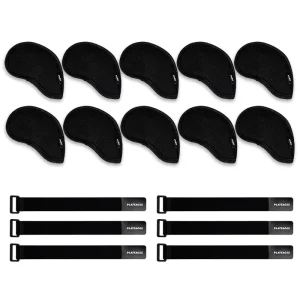 Custom Logo Velcro Iron Club Head Covers with Straps for Golf Travel