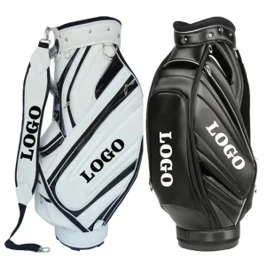 Custom Logo Waterproof PU Leather Golf Staff Bag 5-6-Way Divider Stand Bag for Club Tournament