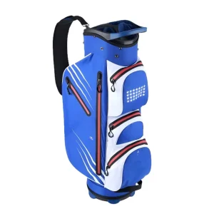 Custom Logo Waterproof Zipper Portable Eco Friendly Lightweight Nylon Golf Cart Bag Multi Functional Golf Bags Shock Absorbing