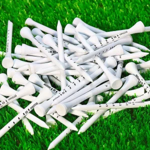 Custom Logo White Digital Scale Wooden Golf Tees Bamboo Golf Tees