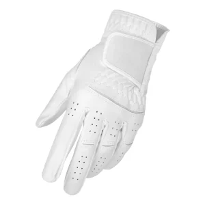 Custom Logo and Images All White Simple Golf Gloves PU Leather Golf Gloves for Men RH or LH