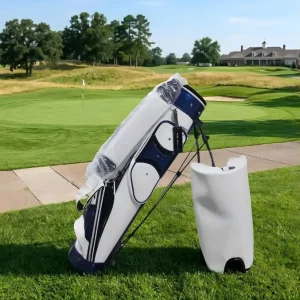 Custom Luxury Crocodile Pattern Golf Gun Bag Premium PU Leather Golf Club Travel Bag OEM Manufacturer