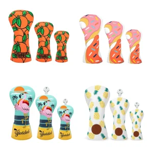 Custom Made Driver Wood Golf Headcovers Personalized Embroidered Golf Club Head Cover Popular Golf Fairway Covers