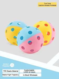 Custom Made EVA Plastic Soft Hollow out Pickleball 26 Holes Durable Honeycomb Portable Indoor Golf Sports Training