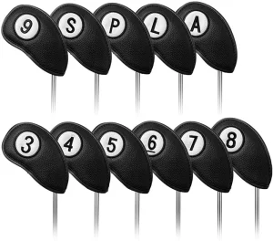Custom Magnetic Synthetic Leather Golf Iron Covers 11-Piece Set