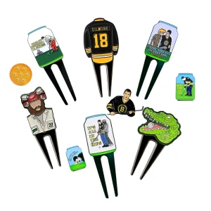 Custom Manufacturer Print Quality Ball Marker Set Factory Price Various Design Pitch Repair Ball Marker Magnetic