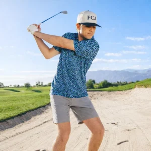Custom Men Golf Polo Shirt Quick Dry Breathable Performance Print Short Sleeve Sportswear OEM Logo Casual Golf Apparel Supplier