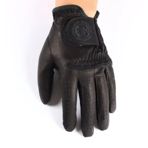 Custom Men’s Black Golf Gloves Breathable and Lightweight PU Leather Made in China
