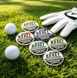 Custom Metal Electric Assorted Women’s Golf Ball Stencil With Marker Hat Clip Green Reader Personalised Golf Customizeable