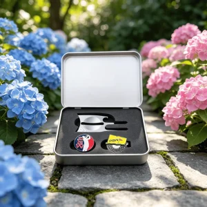 Custom Metal Modern Luxury Traditional Red Ball Marker Set Box