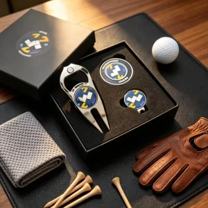 Custom Metal Personalized Portable Butterfly Knife Retractable Golf Single Spike Divot Tool Custom Golf Hat Set