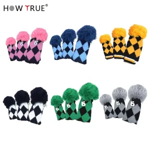 Custom Multicolor Durable Golf Club Head Covers Polyester Protect Driver Golf Headcovers