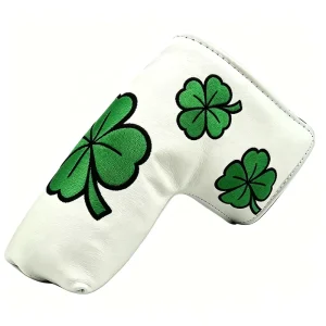 Custom OEM Embroider Pattern and Logo Magnetic Closure PU Leather Waterproof Putter Head Cover Luxury Golf Blade Club Headcovers