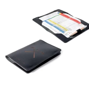 Custom Outdoor Vintage Leather Scorecard Holder Golf Golfer Player’s Gift Personalised Logo