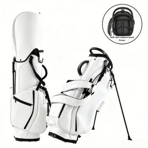 Custom PU Golf Bag Waterproof Lightweight Golf Stand Bag for Men and Women with 5 Dividers