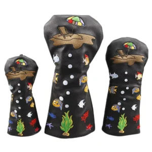 Custom PU Leather Driver Golf Headcover OEM ODM Embroidery Manufacturer’s Golf Club Head Covers