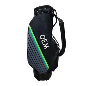 Custom PU Leather Golf Cart Bag 14-Way Divider Top Waterproof with Handles Rain Cover