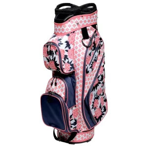 Custom PU Leather Golf Cart Bag with 14-Way Divider, Handles, Rain Cover, and Embroidered Logo