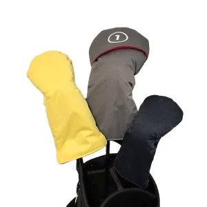 Custom PU Leather Golf Club Headcovers Set Driver Hybrid Putter Covers Embroidery Bulk