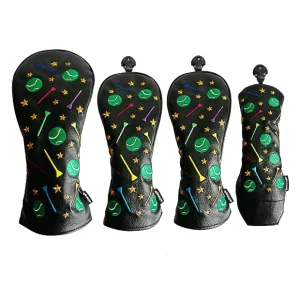 Custom PU Leather Golf Driver Wood Club Head Cover Waterproof Golf Headcovers
